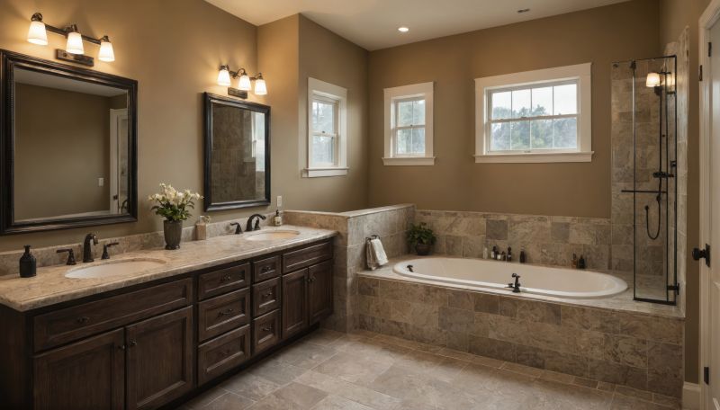 Luxurious Bathroom with Custom Cabinetry